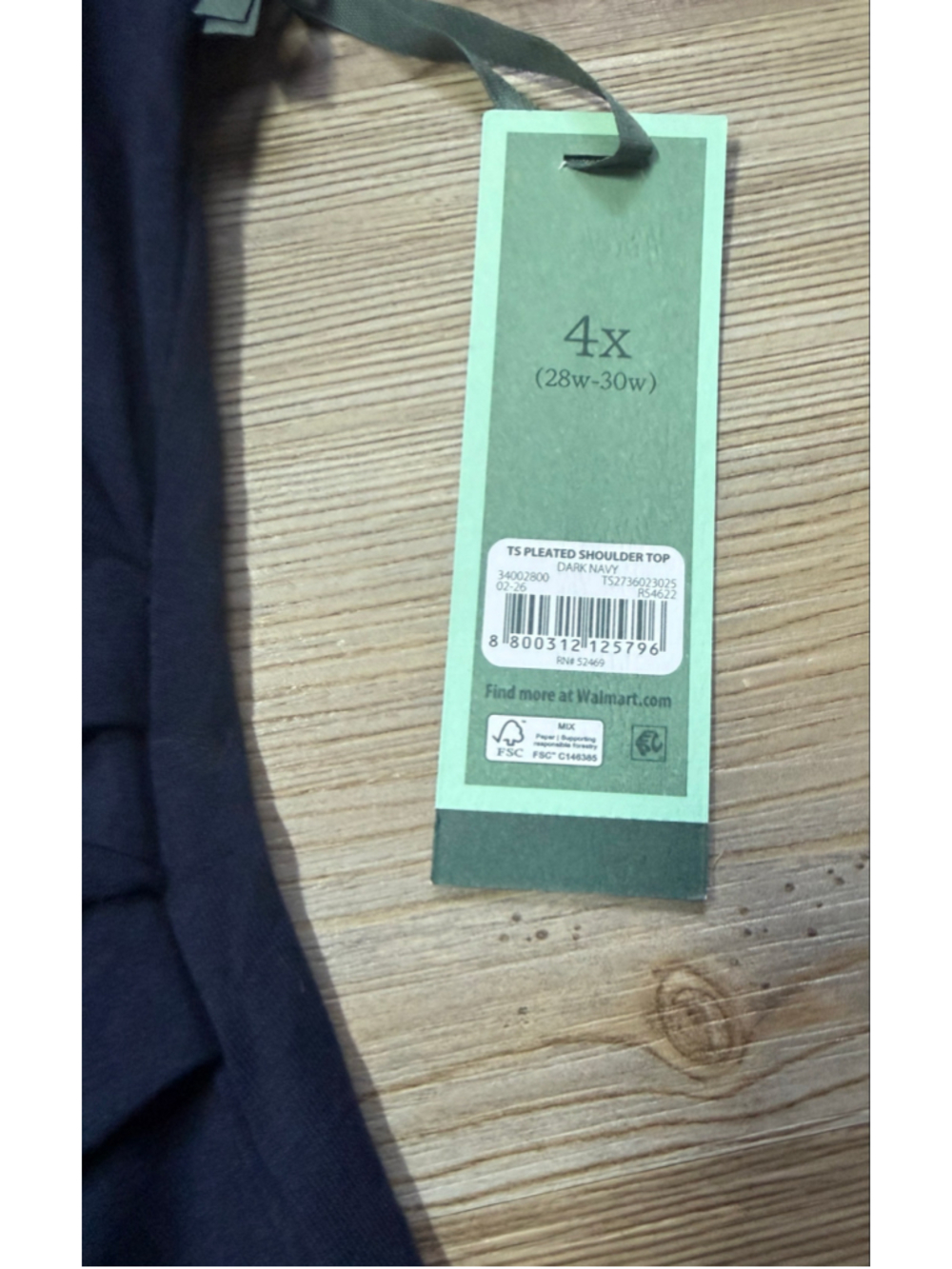 Women's Terra & Sky Navy Short Sleeve Tee, Size 4X - Picture 7 of 10